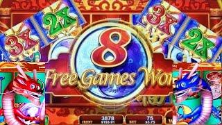 NEW KONAMI  Red Fortune Slot Machine MAX BET Bonus | Dragon's Law Twin Fever Slot Bonus Won