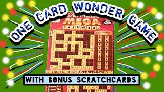 £1 MILLION MEGA CASHWORD Scratchcard....and..BONUS Card ...  mmmmmmMMM