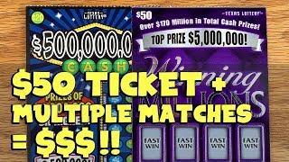 LET'S GO BIG!!  $50 TICKET + $500,000,000 Cash  TEXAS LOTTERY Scratchs