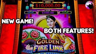 Golden Fire Link - New Slot!  I Got Both Features!