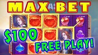 HOW MUCH DID I PROFIT?  $100 IN FREE PLAY  MAX BET BONUSES  VAMPIRES EMBRACE
