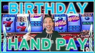 Brian WINS Birthday JACKPOT Hand Pay!    High Limit Pinball  Slot Machine Pokies w Brian C