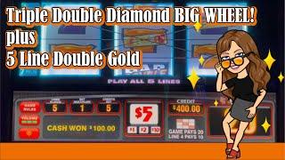 Triple Double Diamond TRIPLE BIG WHEEL with Multipliers! Plus $25 Double Gold Slot Machines!