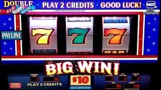 BIG WIN on High Limit DOUBLE Red White Blue 3 REELS Slot Machine w/$20 Max Bet |Live Slot  $20 Bet