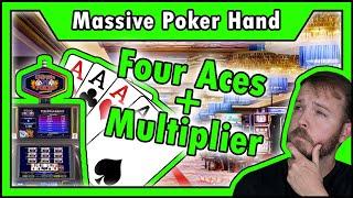 FOUR ACES + Multiplier for Another Massive Video Poker Hand • The Jackpot Gents
