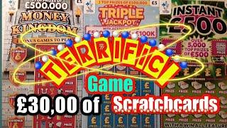 •Scratchcards•Triple Jackpot.•Money Kingdom•Instant £500•️£250,000 Blue•3Times Lucky•