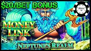 ️NEW SLOT! HIGH LIMIT Money Link Neptune's Realm ️$20 BONUS ROUND Slot Machine ️