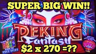***HUGE WIN 270x $2 BET*** AMAZING LINE HIT On Peking Fantasy | HUGE POTENTIAL Penny Palace Slot