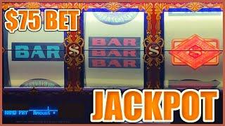 HIGH LIMIT DOUBLE TOP DOLLAR HANDPAY JACKPOT  $75 MAX BET Bonus Rounds 3 Reel Slot Machine Casino