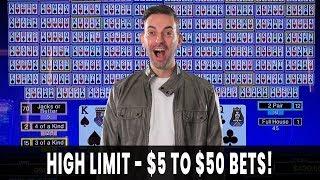 WINNING BIG w/ HIGH LIMIT Video Poker  FULL SCREEN HUGE WIN on Fortune Coin!  BCSlots