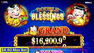 DOUBLE BLESSING Slot Machine $8.80 Max Bet BONUS & BIG WIN | • Premiere Stream PART 1