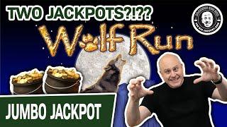 TWO JACKPOTS in a REAL CASINO  Wolf Run Slots with $40 SPINS