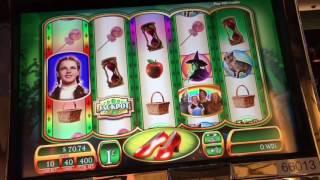 Wizard of Oz Slot Machine Max Bet Live Play -- Road to Emerald City and Ruby Slippers
