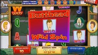 Beavis And Butthead Slot - 2 Features BIG WINS!