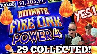 Yes! ULTIMATE FIRE LINK POWER 4 29 FIRE BALLS COLLECTED IN BONUS!FOUR WINDS CASINO