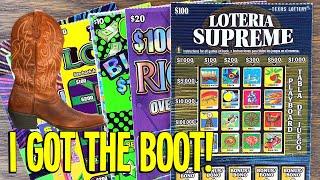 I got THE BOOT! $200/TICKETS ⫸ $100 LOTERIA SUPREME