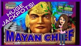 HUGE HANDPAYS on Mayan Chief & China Chores Konami Slot Machines - SLOT JACKPOTS!