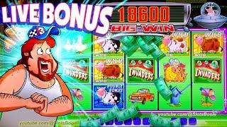 LIVE NICE BONUS TRIGGER!!! Invaders Attack from the Planet Moolah - FREE GAMES & PLAY  CASINO SLOTS
