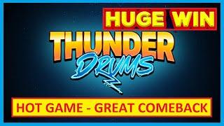 HUGE WIN! Thunder Drums is a HOT NEW SLOT and I CRUSH IT!