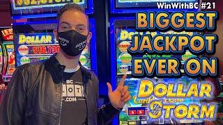 MY BIGGEST JACKPOT CHALLENGE EVER  DOLLAR STORM $1-$25/SPIN