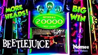 Beetlejuice and Jurassic Park Slot Machine - BIG WINS!!