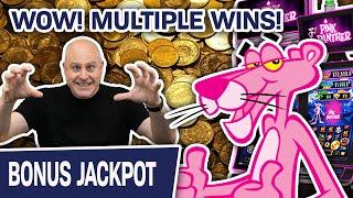 WOW - MULTIPLE WINS on High-Limit Pink Panther  Mega Mariachi & Mystical Fortune BOTH Pay Me