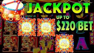 HANDPAY JACKPOT Up to $220/SPIN on High Limit Dancing Drums!