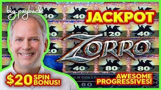 JACKPOT HANDPAY! Mighty Cash Zorro Slot - AWESOME SESSION!