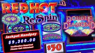 HIGH LIMIT JACKPOTS  TRIPLE DIAMOND TRIPLE HOT RESPINS  MANY HAND PAYS AND MULTIPLIERS