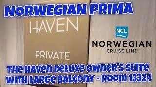 Norwegian Prima - Haven Deluxe Owner's Suite w/ Large Balcony & Hot Tub!  NCL Room 13324 Full Tour