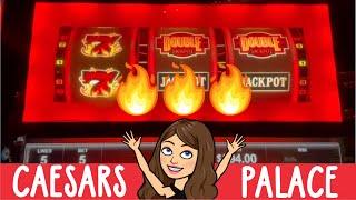 DOUBLE JACKPOT & $25 SUPER TIMES PAY FREE GAMES  CAESARS PALACE SLOT MACHINE LIVE PLAY VEGAS