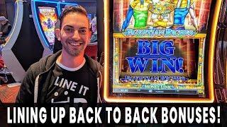 BIG WIN on BACK UP SPIN  Back to Back Wins on Egyptian Riches