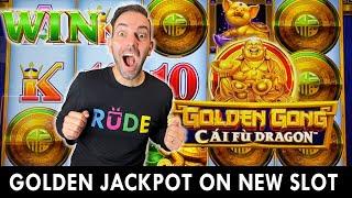 BIGGEST WIN EVER on the NEW Golden Gong Slot Machine