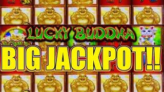 Not Once... But TWICE!  Double JACKPOTS on HIGH LIMIT Lucky Buddha Slots!