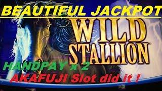 BEAUTIFUL JACKPOT !! HAND PAY x 2  Wild Stallion Slot  Yoko did it again ! $3.00 MAX Bet