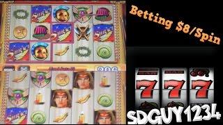 LIVE PLAY on Suraci Slot Machine with Bonus - $8 Per Spin!!!