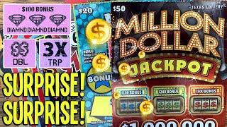 BIG WIN BIG PROFIT!!  $50 Million Dollar Jackpot + More WINS!  $110 TEXAS Lottery Scratch Offs