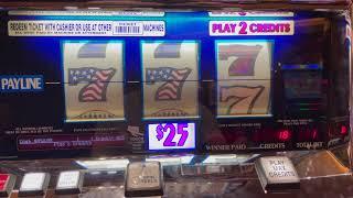 $50 Double Top Dollar - $25 Triple Stars - Old School High Limit Slot Play