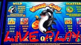 Whales of Cash Deluxe Live Play 2 cent denom $7.25 Bet Aristocrat slot machine