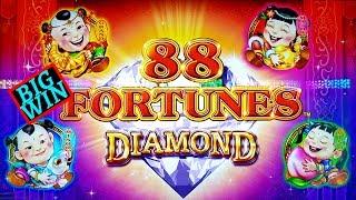 NEW 88 Fortunes DIAMOND 3 Reel Slot Machine BIG WIN | Hercules Slot Machine Live Play