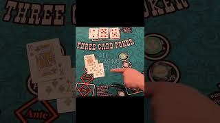 SURPRISE QUADS ON 3 CARD POKER!! #shorts