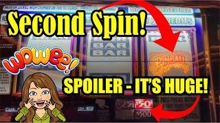 You Won't Believe This SECOND Spin Pinball Jackpot! Triple Strike & Huff 'N More Puff Slot Machines!