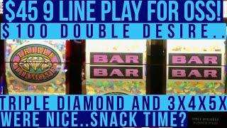 Old School Slots Presents $45 9 Line Triple Strike $100 Double Desire $10 Wheel of Fortune &Triple