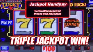 YOU WON'T BELIEVE IT! BETTING BIG WINNING BIG ON HIGH LIMIT TRIPLE DOUBLE LUCKY 7s