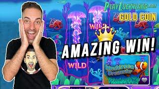 AMAZING WIN  Under Sea Dreaming  Luckyland Gold Coins