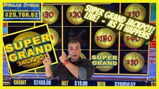 I Won The Biggest Super Grand Jackpot On Dollar Storm Caught LIVE on YouTubeOver $25,000!!