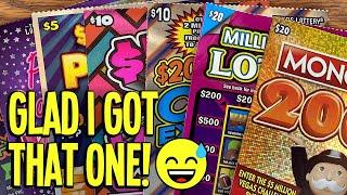 GLAD I GOT THAT ONE!  $120/TICKETS  Monopoly + Million Dollar Loteria!  TX Lottery Scratch Offs