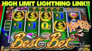 HIGH LIMIT Lightning Link Best Bet BONUSES!! $25 SPINS!! #highlimit