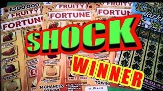 SURPRISE "WINNER "..FRUITY FORTUNE..PAYDAY...£20,000 JACKPOT..GOLDFEVER..CLASSIC SCRATCHCARD GAME