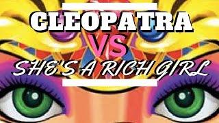 *HIGH LIMIT* LADIES Cleopatra / Rich Girl! LIVE PLAY Las Vegas Slot Machine Pokies!